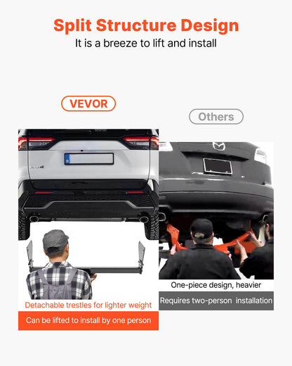 Class 3 Trailer Hitch, 2-Inch Receiver, 6000 lbs, Q345B Steel Tube Frame, Compatible with 2020-2024 Toyota RAV4, Multi-Fit Hitch to Receive Ball Mount, Cargo Carrier, Bike Rack, Tow Hook, Black