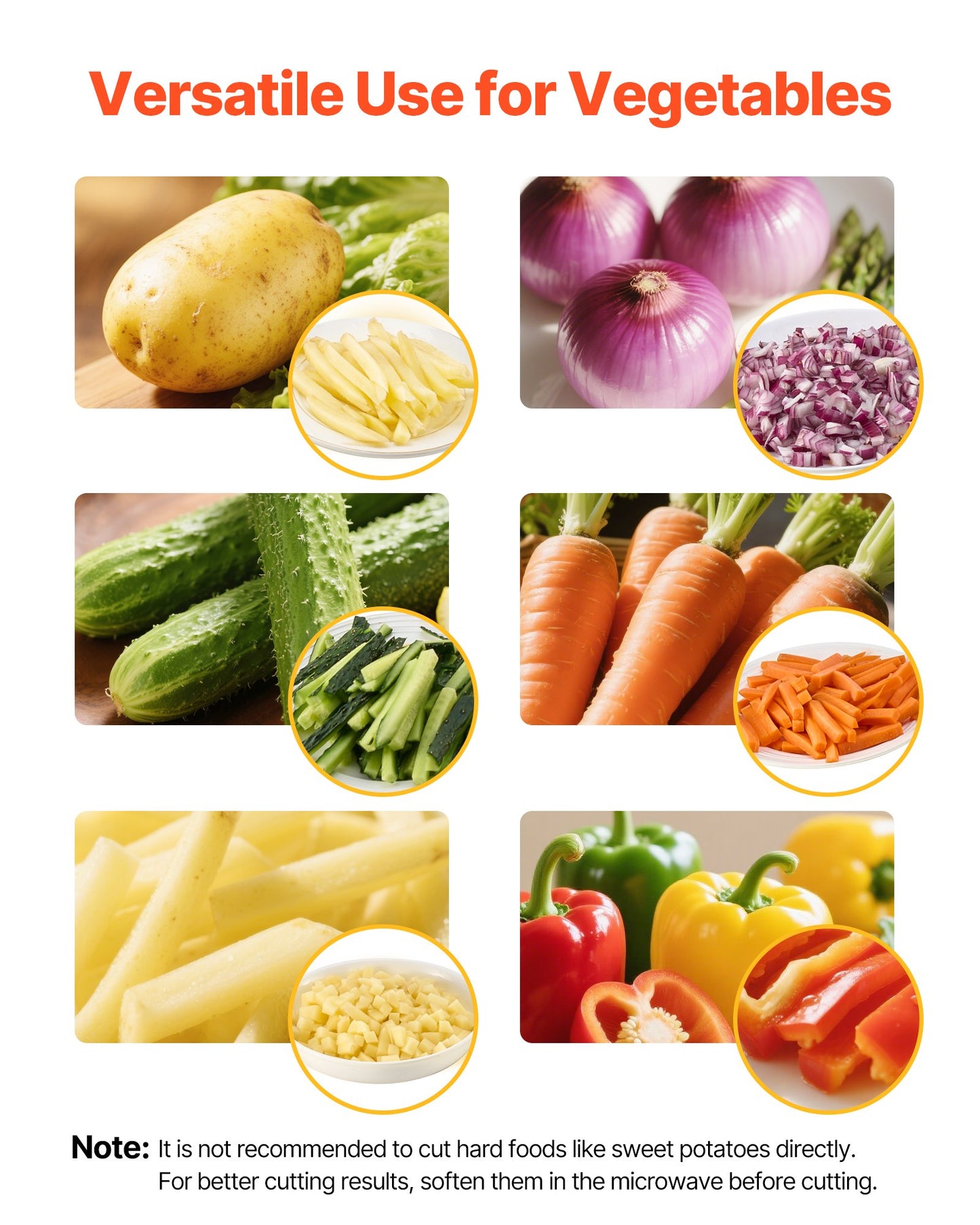 Commercial French Fry Cutter, Stainless Steel Vegetable Fruit Chopper with 3 Replacement Blades 1/2-Inch 3/8-Inch 1/4-Inch, Manual Potato Slicer Dicer for Restaurants & Home Kitchen