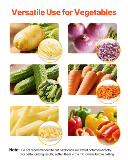 Commercial French Fry Cutter, Stainless Steel Vegetable Fruit Chopper with 3 Replacement Blades 1/2-Inch 3/8-Inch 1/4-Inch, Manual Potato Slicer Dicer for Restaurants & Home Kitchen