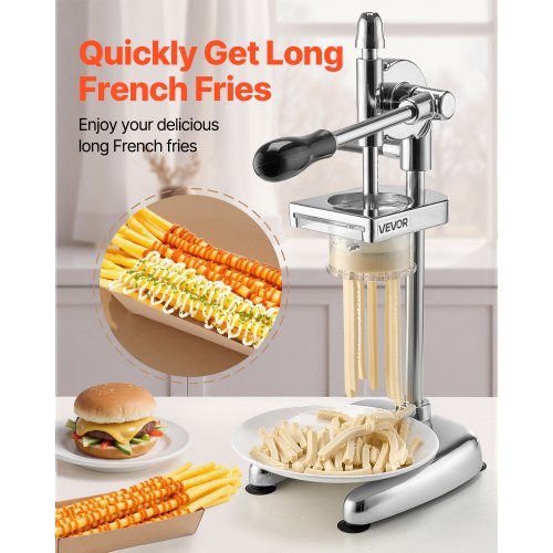 Manual long stainless steel french fries press, mashed potato press