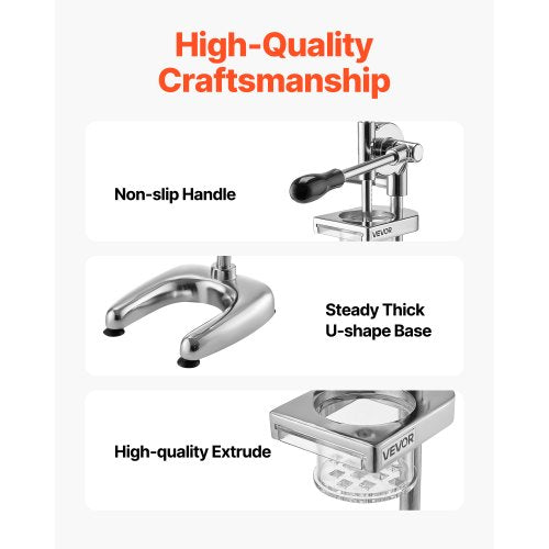 Manual long stainless steel french fries press, mashed potato press