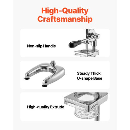 Manual long stainless steel french fries press, mashed potato press