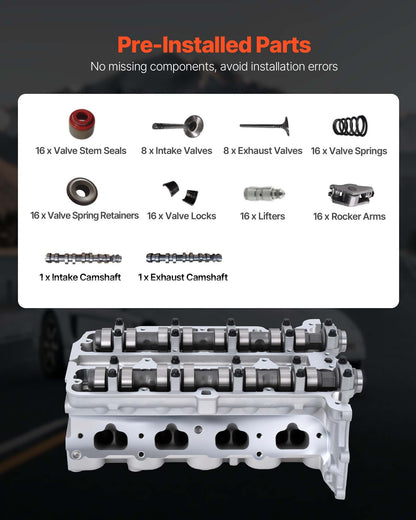 Cylinder Head Assembly for 2011-2019 Chevy Cruze Sonic Trax 1.4L Turbo, 2013-2019 Buick Encore 4 Cyl 1.4L, Complete Engine Cylinder Head Assembly Replaces 55573669, 55565291, 55573010, 55573011
