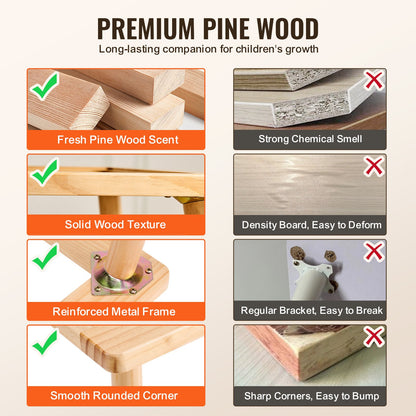 Sensory Table for Toddlers, Kids Activity Table with 3 Foldable Storage Bins & Double-Sided Board, Indoor/Outdoor Play Sand and Water Table, Wooden Kids Sensory Table for Drawing Studying Dining