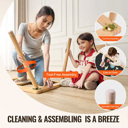 Sensory Table for Toddlers, Kids Activity Table with 3 Foldable Storage Bins & Double-Sided Board, Indoor/Outdoor Play Sand and Water Table, Wooden Kids Sensory Table for Drawing Studying Dining