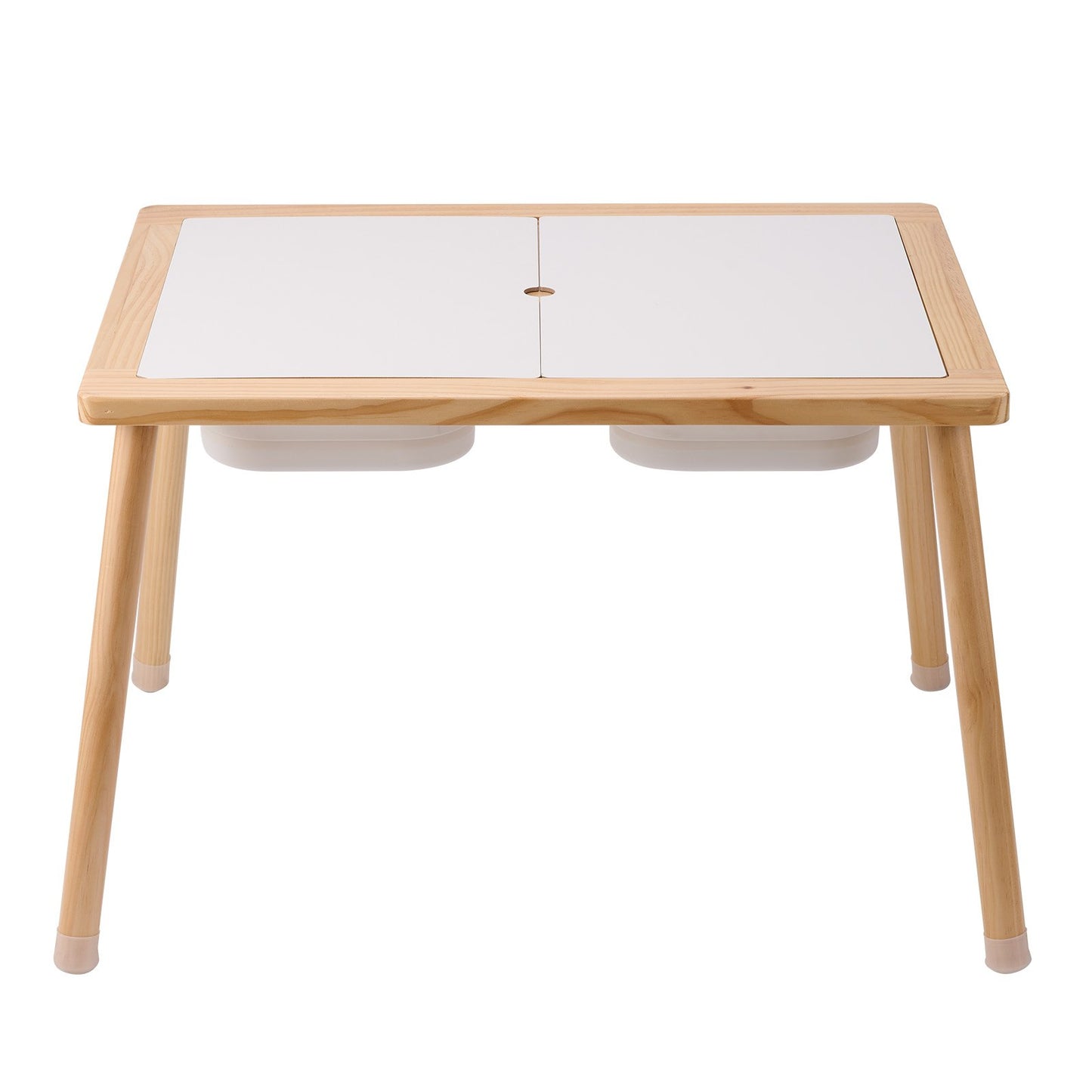 Sensory Table for Toddlers, Kids Activity Table with 3 Foldable Storage Bins & Double-Sided Board, Indoor/Outdoor Play Sand and Water Table, Wooden Kids Sensory Table for Drawing Studying Dining