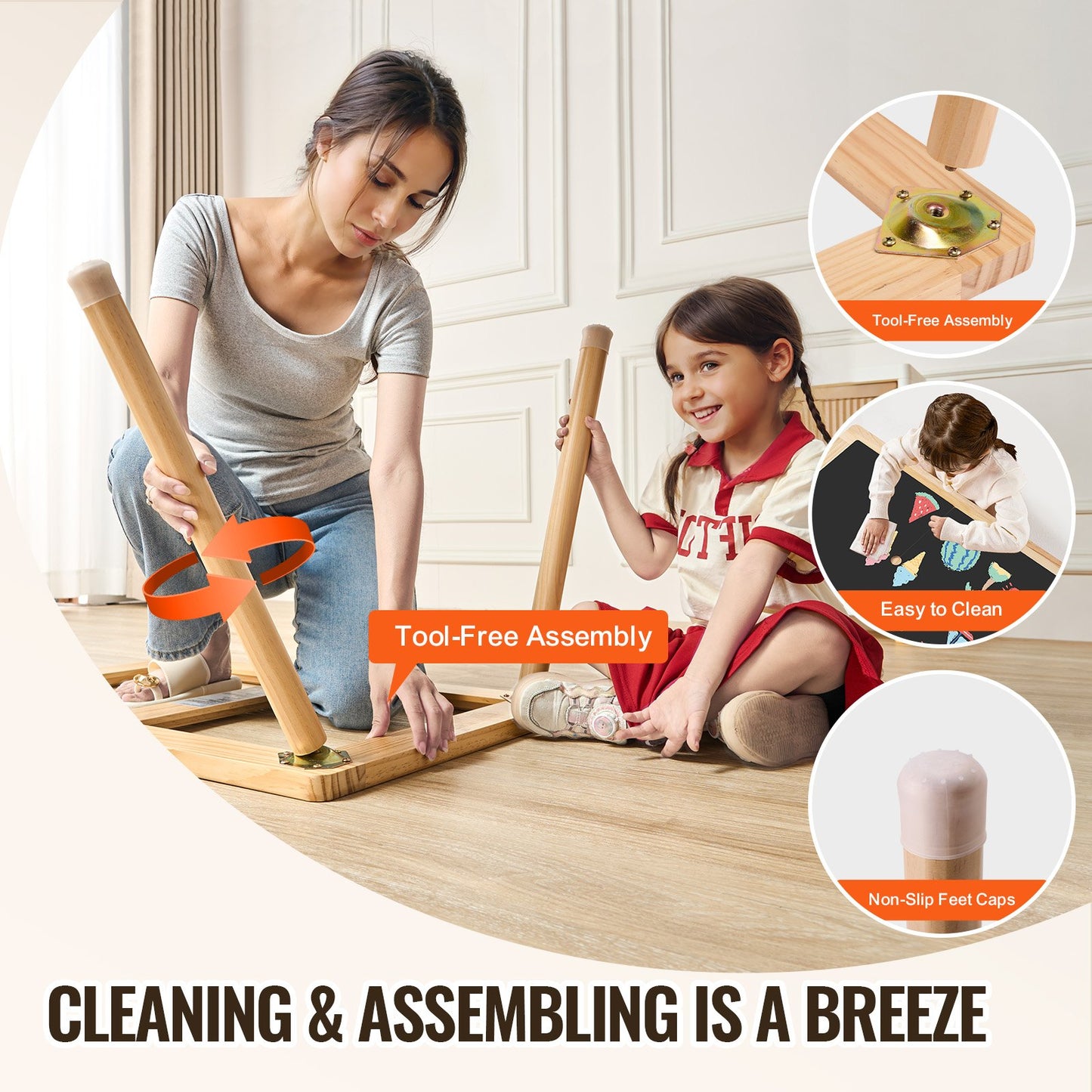 Sensory Table for Toddlers, Kids Activity Table with 3 Foldable Storage Bins & Paper Roll Holder, Indoor/Outdoor Play Sand and Water Table, Wooden Kids Sensory Drawing Table, Gift for Boys Girls