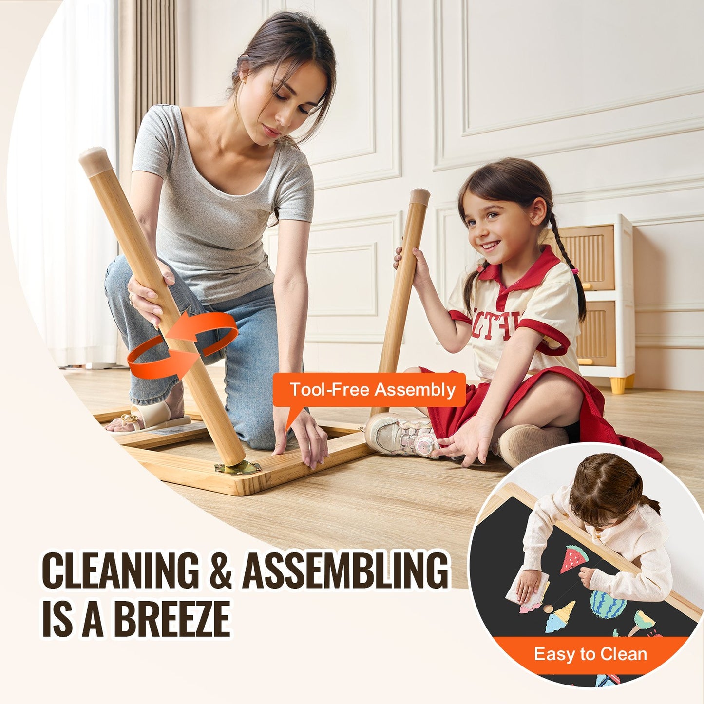 Sensoriskt bord för småbarn Aktivitetsbord för barn med dubbelsidig bordsskiva