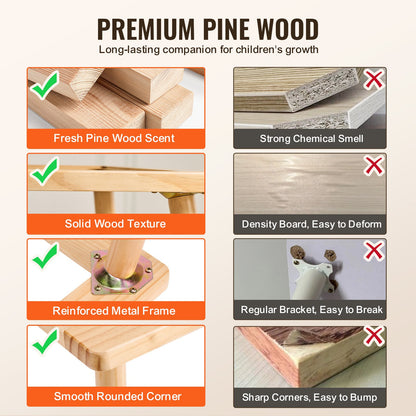 Kids Sensory Table &amp; Chair Set Sand Water Play Table with 2 Storage Compartments