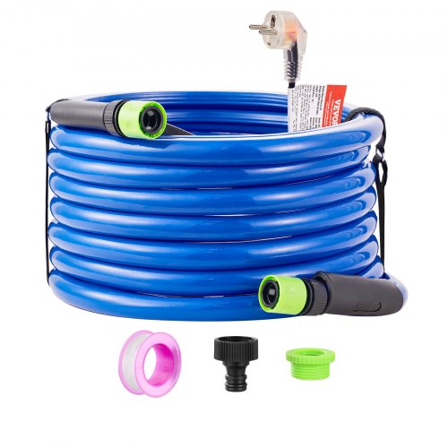 25ft Heated Water Hose for RV, Heated Drinking Water Hose Antifreeze to -45°F, Automatic Self-regulating, 5/8" I.D. with 3/4" GHT Adapter, Lead and BPA Free