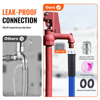30ft Heated Water Hose for RV, Heated Drinking Water Hose Antifreeze to -45°F, Automatic Self-regulating, 5/8" I.D. with 3/4" GHT Adapter, Lead and BPA Free