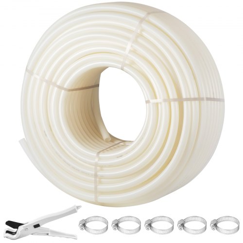 PEX Pipe, 1 Inch x 500 FT PEX Tubing, Non Oxygen Barrier White PEX-B Pipe, Flexible PEX Water Line for RV Sewer Hose, Plumbing, Radiant Heating