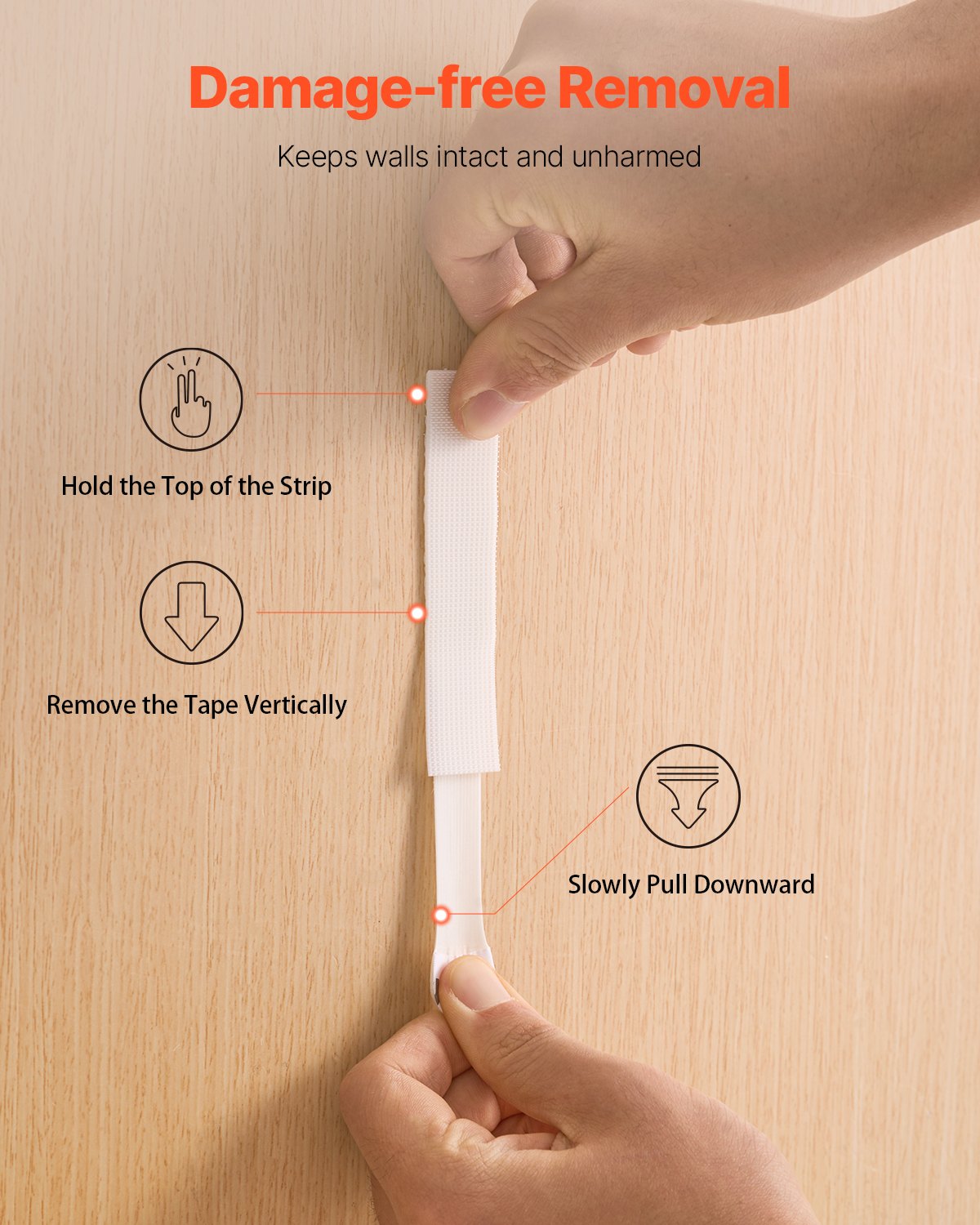 Picture Hanging Strips, 16 Pairs, X-Large Picture Hangers with Removable Adhesive, Hook & Loop Strips, Wall Hanging Strips for Damage Free Picture Hanger, Mounting of Photos, Frames, Wall Decor
