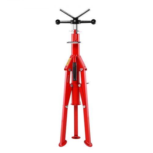 V Head Pipe Stand Adjustable Height 28-52 Inch, Pipe Jack Stands 2500 LB. Capacity,Folding Portable Pipe Stands 1/2 to 12 Inch Pipe Supporting,Steel Jack Stands