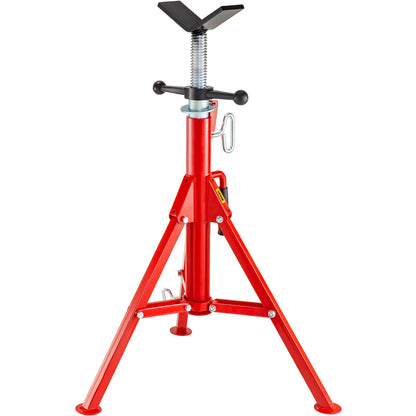 V Head Pipe Stand Adjustable Height 28-52 Inch 4500lbs/2 Tons Pipe Jack Stands Foldable Portable High Folding Pipe Stand with V Head Fold A Trailer Jacks