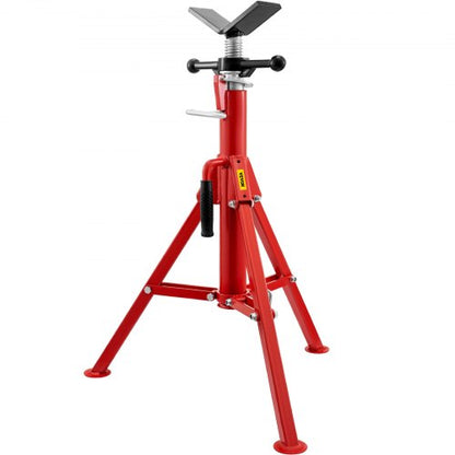 V Head Pipe Stand 1/8\"-12\" Capacity,Adjustable Height 28\"-52,Pipe Jack Stands 2500 lb. Load Capacity,Portable Folding Pipe Stands, Carbon Steel Body More Durable