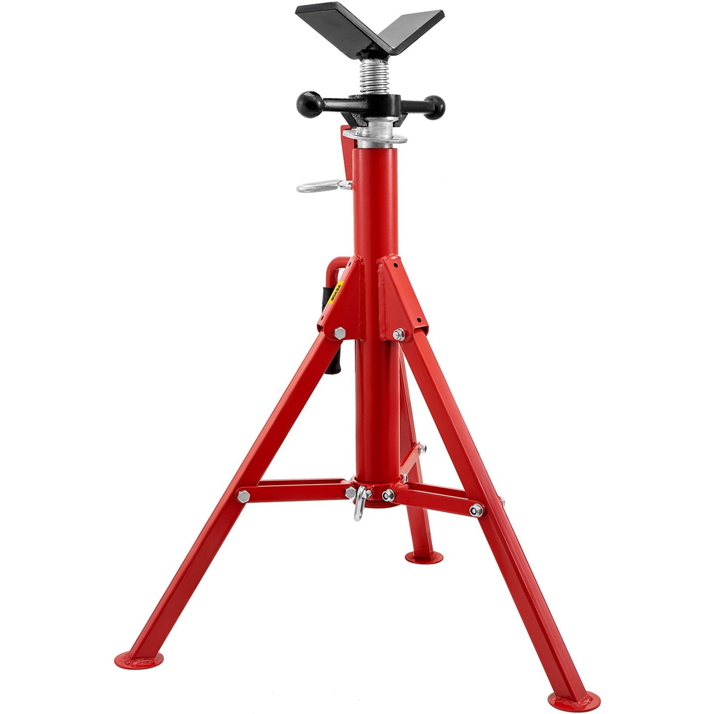 V Head Pipe Stand 1/8\"-12\" Capacity, Adjustable Height 28\"-52", Pipe Jack Stand 2500 lb. Load Capacity, Portable Collapsible Pipe Stands, Carbon Steel Body More Durable