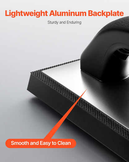 Grout Float, Professional Rubber Tile Grout Tool with Anti-slip Handle & Lightweight Aluminum Connector Backplate, Easy to Operate & Cleaning for Smoothly Apply to Concrete, Plaster, Drywall