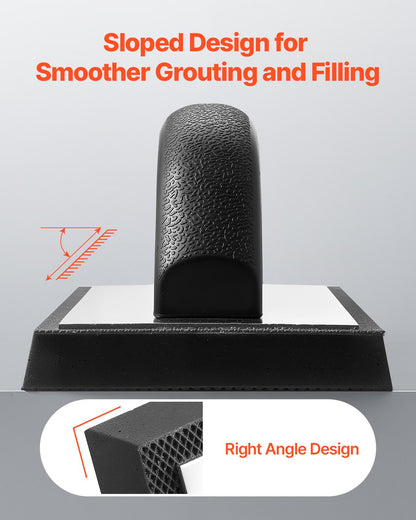 Grout Float, Professional Rubber Tile Grout Tool with Anti-slip Handle & Lightweight Aluminum Connector Backplate, Easy to Operate & Cleaning for Smoothly Apply to Concrete, Plaster, Drywall