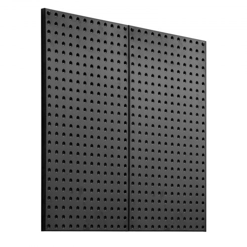 Metal Pegboard Panels, 32" x 16" Pegboard, 2 Panels, Heavy Duty Steel Peg Board Wall Organizer, for Living Room Garage Tool Storage Workbench Office Organization Craft Room Kitchen Home, Black