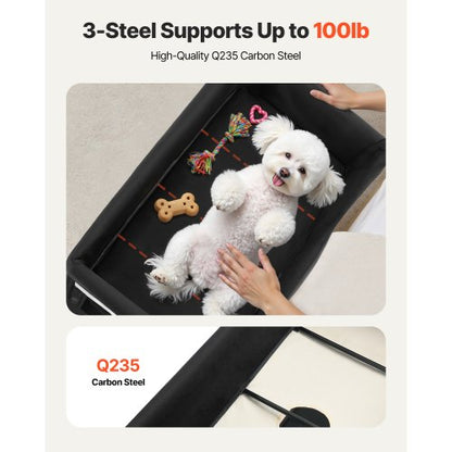 Elevated Lounge Pet Bed Foldable Bunk Bed for Dogs with Wheels and Side Bags XL | EU