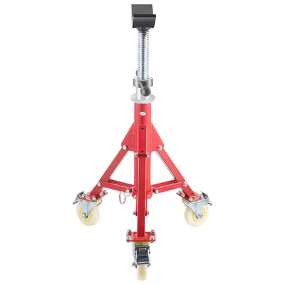 Pipe Stand, Pipe Jack Stand, V Head Pipe Stand Adjustable Height 20-37 Inch, Pipe Jack Stand with Wheels 882 LB, Foldable Portable Pipe Stands 1/8 to 12 Inch Pipe Support, Steel Jack Stand