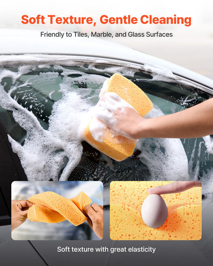 Scrub Sponge, 6-Pack Non-Scratch Cleaning Sponges for Home, Bathroom & More, Zero Scratch Dish Scrubber, Large Household Scrubbing Sponges, Friendly to Tiles, Marble, Glass and Other Surfaces