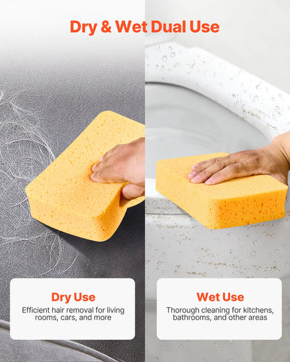 Scrub Sponge, 6-Pack Non-Scratch Cleaning Sponges for Home, Bathroom & More, Zero Scratch Dish Scrubber, Large Household Scrubbing Sponges, Friendly to Tiles, Marble, Glass and Other Surfaces