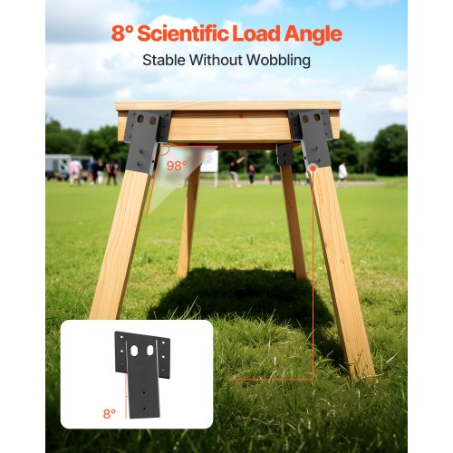 Verbundwinkel-Plattformhalterungen, passend für 88,9 x 88,9 mm Holz, 8 Stück