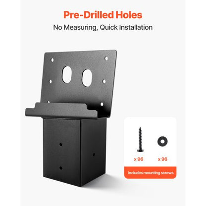 Verbundwinkel-Plattformhalterungen, passend für 88,9 x 88,9 mm Holz, 8 Stück