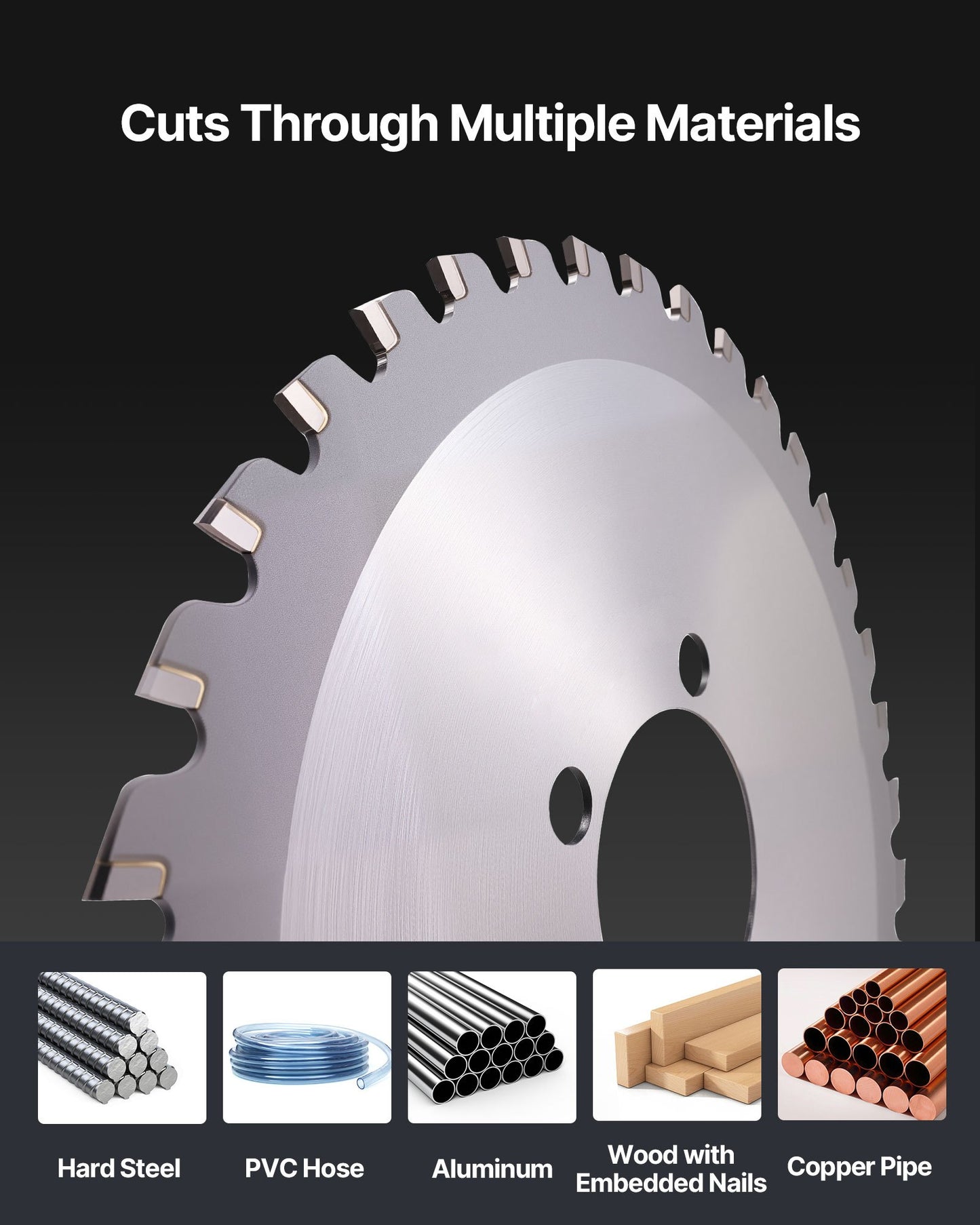 Rebar Cutter Blades Replacement for Electric Rebar Cutting Saw, 36 Teeth High-Hardness Heat-Treated Steel Cermet Tipped Blade , Fast Even for Aluminum,Copper Pipe, Arbor 34 mm/ 1-11/32 in