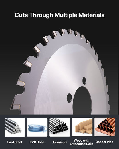 Rebar Cutter Blades Replacement for Electric Rebar Cutting Saw, 36 Teeth High-Hardness Heat-Treated Steel Cermet Tipped Blade , Fast Even for Aluminum,Copper Pipe, Arbor 34 mm/ 1-11/32 in