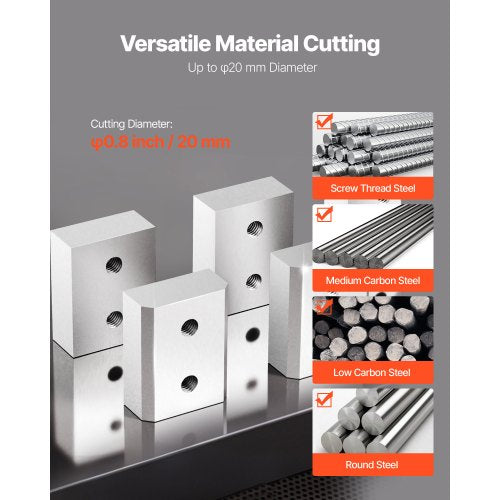 Armeringsskärblad, 6 st. ersättningsklingor för 3/4-tums 20 mm #6 elektrisk armeringsskärare, dubbelsidig, CR12MOV höghårdhetsstål, snabb och effektiv med skruvar och fjäderbricka, silver |  EU