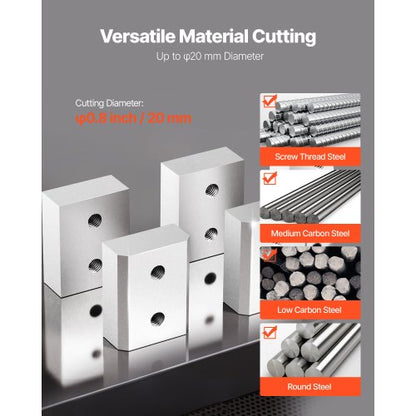 Armeringsskärblad, 6 st. ersättningsklingor för 3/4-tums 20 mm #6 elektrisk armeringsskärare, dubbelsidig, CR12MOV höghårdhetsstål, snabb och effektiv med skruvar och fjäderbricka, silver |  EU