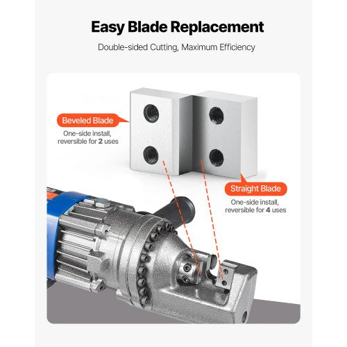 Armeringsskärblad, 6 st. ersättningsklingor för 3/4-tums 20 mm #6 elektrisk armeringsskärare, dubbelsidig, CR12MOV höghårdhetsstål, snabb och effektiv med skruvar och fjäderbricka, silver |  EU