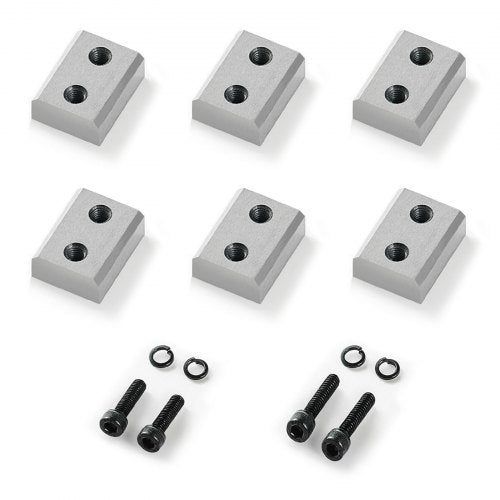 Rebar Cutter Blades, 6 Pcs Replacement Jaw Blades for 7/8Inch 22mm #7 Electric Rebar Cutter, Double-sided, CR12MOV High-Hardness Steel, Fast Efficient with Screws and Spring Washer, Silver