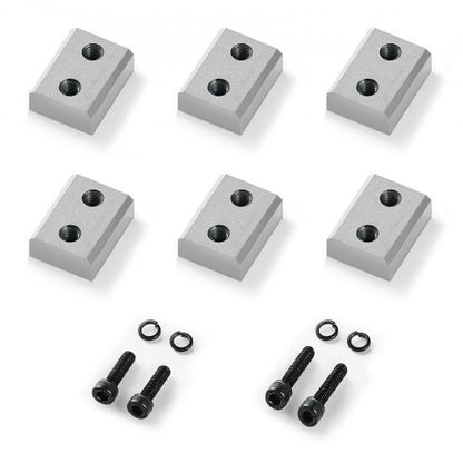 Rebar Cutter Blades, 6 Pcs Replacement Jaw Blades for 7/8Inch 22mm #7 Electric Rebar Cutter, Double-sided, CR12MOV High-Hardness Steel, Fast Efficient with Screws and Spring Washer, Silver