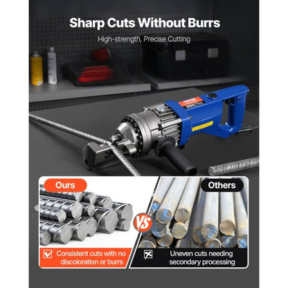 Armeringsskärblad, 6 st. ersättningsklingor för 1 tum 25 mm #8 elektrisk armeringsskärare, dubbelsidig, CR12MOV höghårdhetsstål, snabb och effektiv med skruvar och fjäderbricka, silver |  EU