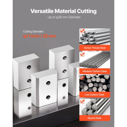 Armeringsskärblad, 6 st. ersättningsklingor för 1-1/8 tum 28 mm #9 elektrisk armeringsskärare, dubbelsidig, CR12MOV höghårdhetsstål, snabb och effektiv med skruvar och fjäderbricka |  EU