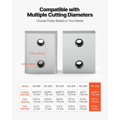 Armeringsskärblad, 6 st. reservkäftblad för 1-1/4 tum 32 mm #10 elektrisk armeringsskärare, dubbelsidig, CR12MOV höghårdhetsstål, snabb och effektiv med skruvar och fjäderbricka |  EU