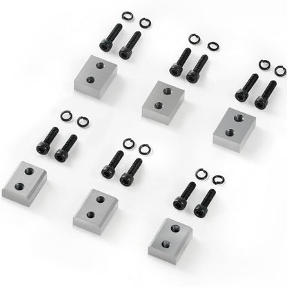 Electric Rebar Cutter Blade, 6 PCS 16mm(5/8 Inch) Cutting Diameter, HRC58-60 Hard Hydraulic Rebar Blade Replacement Jaw Blades with 12 Hexagon Screw and 12 Spring Washer, for Model RC-16