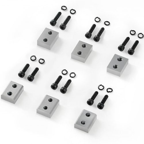 Electric Rebar Cutter Blade, 6 PCS 16mm(5/8 Inch) Cutting Diameter, HRC58-60 Hard Hydraulic Rebar Blade Replacement Jaw Blades with 12 Hexagon Screw and 12 Spring Washer, for Model RC-16
