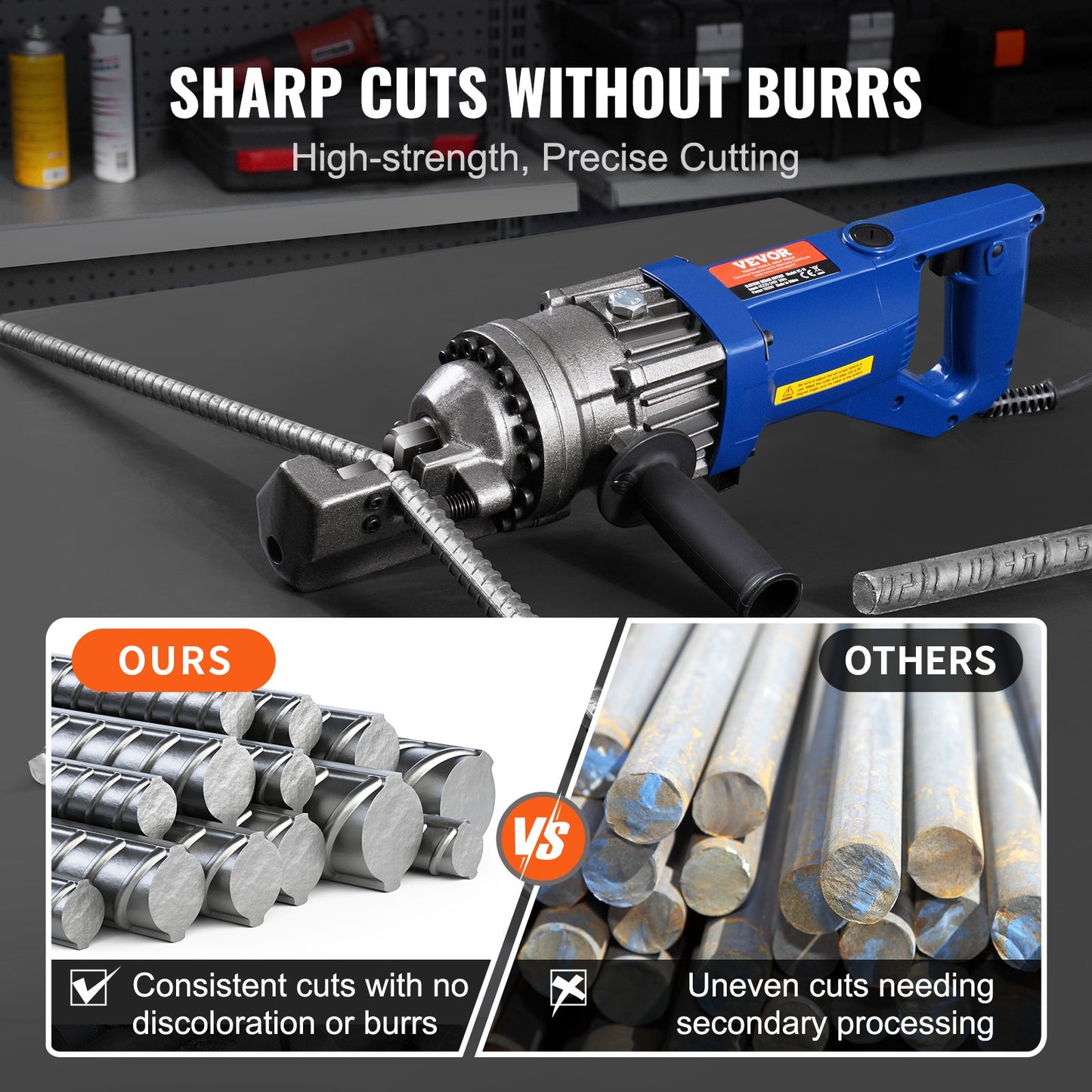 Electric Rebar Cutter Blade, 6 PCS 16mm(5/8 Inch) Cutting Diameter, HRC58-60 Hard Hydraulic Rebar Blade Replacement Jaw Blades with 12 Hexagon Screw and 12 Spring Washer, for Model RC-16