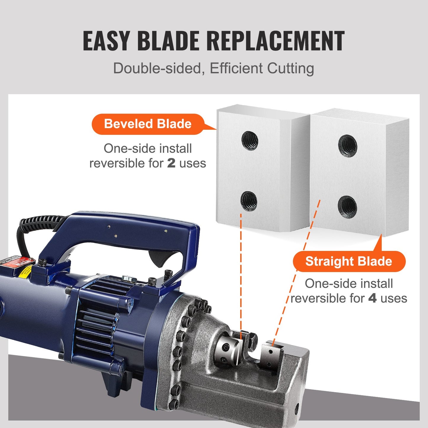 6 PCS 20/22mm Electric Rebar Cutter Blade Replacement Jaw Blades
