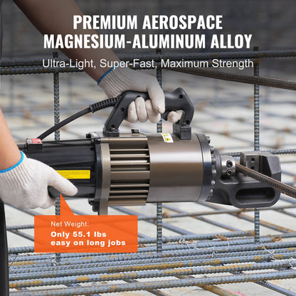 2300 W elektrischer hydraulischer Bewehrungsschneider schneidet bis zu 1,26 Zoll (5–32 mm)