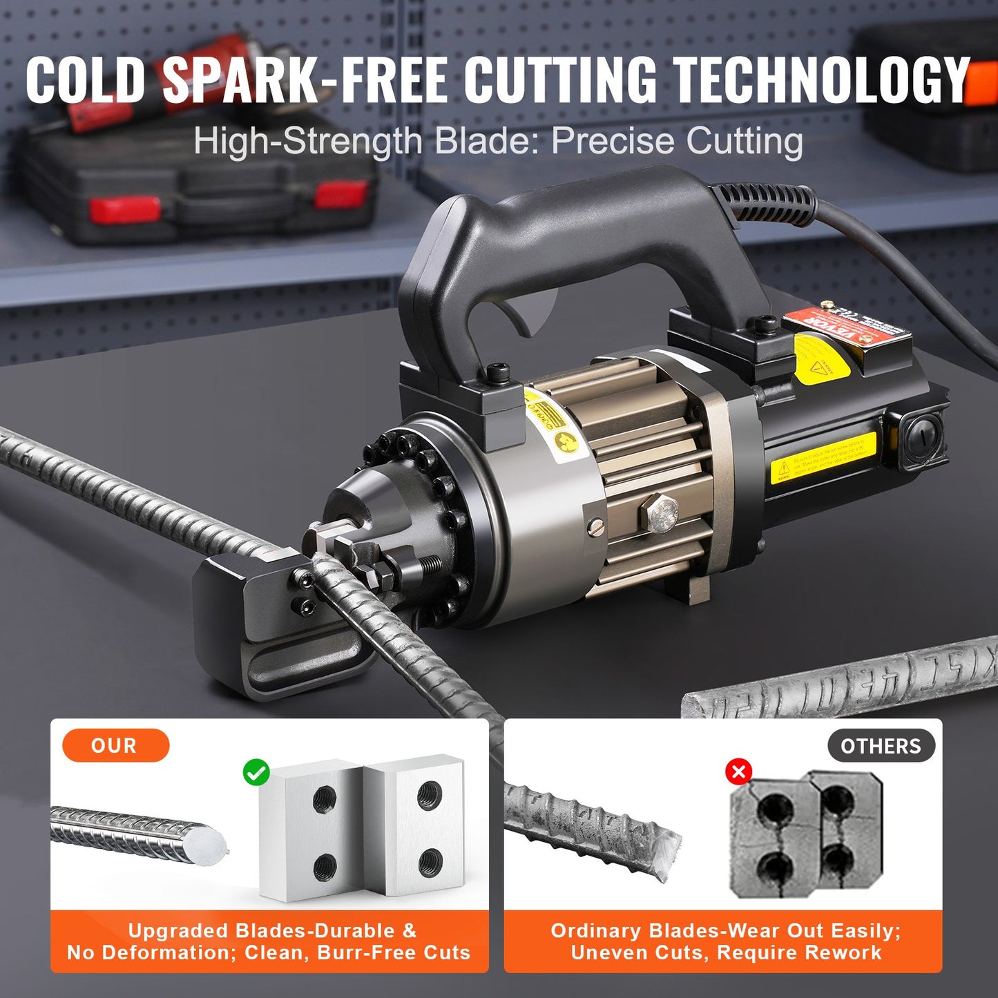 1000 W elektrischer hydraulischer Bewehrungsschneider, schneidet bis zu 5/8 Zoll, 4–16 mm, Nr. 5