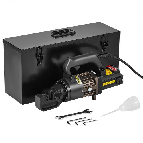 Electric Hydraulic Rebar Cutter, 1000W Portable Rebar Cutter, Cutting up to 3/4 Inch #6 4-20mm Rebar within 2.5 Seconds, High Power Steel Rebar Cutter with Oil Can Rich Accessories,Black RC-20