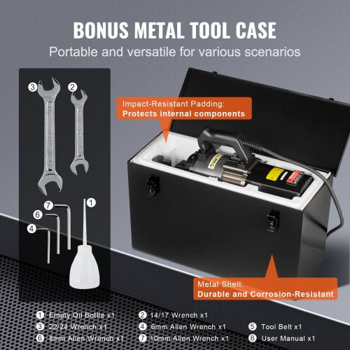 2000W Electric Hydraulic Rebar Cutter Cuts Up to 1 Inch #8 4-25mm | EU