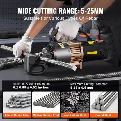 2000W Electric Hydraulic Rebar Cutter Cuts Up to 1 Inch #8 4-25mm | EU