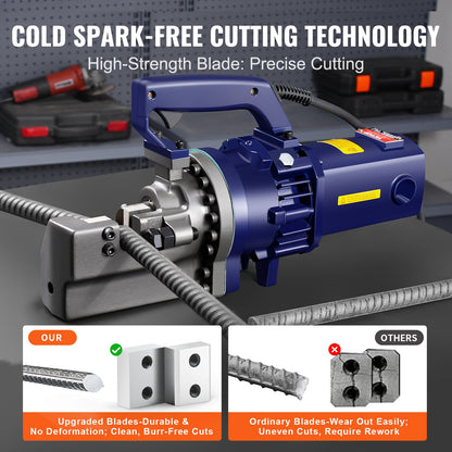 1700W elektrisk hydraulisk armeringsjärnsskärare upp till 1 tum #8 (5-25 mm) armeringsjärn